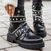 Rivet Pearl Punk Boots